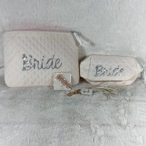Bride accessory set Cosmetic Bags Keychain & Hair Bobby Pin